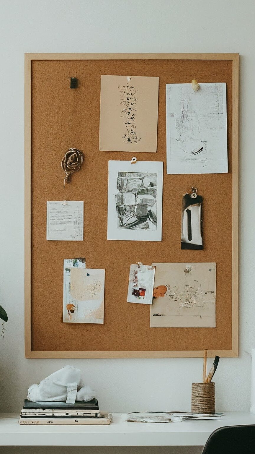 cork board in home office